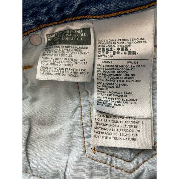 Levi's 501 S BIG E Size 25X30 Medium Wash Button Fly Distressed Denim Blue Jeans - Picture 9 of 12